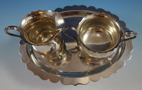 Sterling Silver Sugar and Creamer w/ Underplate Set 3pc Lion Feet (#2570)