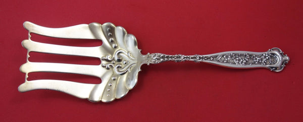 Dresden by Whiting Sterling Silver Asparagus Fork Gold Washed 9 1/2" Serving