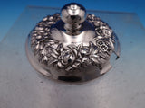 Repousse by Kirk Jam Jelly Jar with Cut Crystal and Sterling Silver Lid  (#0796)