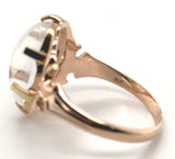 10k Rose Gold 3.70ct Genuine Natural Moonstone Ring Size 7 Jewelry (#J5841)