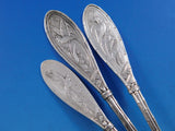 Japanese by Whiting Sterling Silver Flatware Set for 8 Service 58 pieces Birds