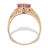 14k Yellow Gold Filigree 1.32 Carat Pink Genuine Natural Spinel Ring (#J7196)