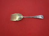 New Art by Durgin Sterling Silver Sardine Fork Gold Wash 5-tine  6 3/4"