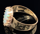 18k and 14k Yellow Gold 1.74 Carat Australian Genuine Natural Opal Ring (#J6571)