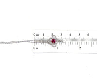 14k White Gold .43ct Ruby Lavaliere Pendant (#J5580)