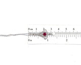 14k White Gold .43ct Ruby Lavaliere Pendant (#J5580)