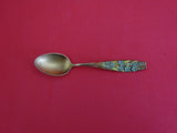 Flora by Shiebler Sterling Silver Demitasse Spoon Vermeil enameled 4 1/4"