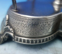 William Gale Sterling Silver Cruet Set Holder HH w/ Applied Rings c.1856 (#6031)
