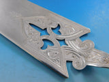 Arabesque by Whiting Sterling Silver Fish Serving Set Brite Cut Pierced 12 3/4"