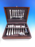 Continental Georg Jensen Sterling Silver Flatware Set 8 Service 50 pcs Dinner