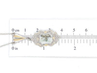 14k Gold Filigree 2.20 Carat Genuine Natural Gold Vein Quartz Pendant (#J7027)