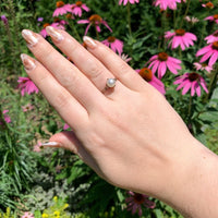 14k Rosey Yellow Gold 7mm Cultured Pearl Ring All Hand Engraved Size 8.25 #J6903