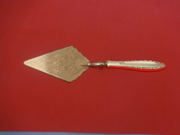 Lace Point by Lunt Sterling Silver Pastry Server Fancy Vermeil Custom Made
