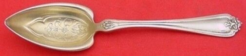 Duchess by Whiting Sterling Silver Grapefruit Spoon Gold Washed 5 1/2"