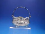 Russian 875 Silver Sugar Basket with Swing Handle and Gold Wash Interior (#4299)