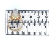 14k Yellow Gold High Dome Genuine Natural Moonstone Ring Handwrought (#J6495)