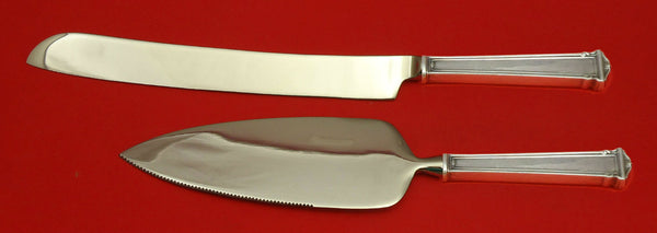 THESEUM BY INTERNATIONAL STERLING SILVER WEDDING CAKE SET SERVER 2PC HHWS CUSTOM