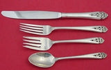 Queen's Lace By International Sterling Silver Dinner Size Place Setting(s) 4pc