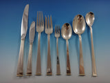Gold Tip by Gorham Sterling Silver Flatware Set Service 101 Pcs Modernism