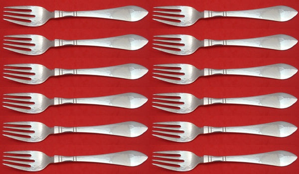 Continental by Georg Jensen Sterling Silver Salad Fork #041 Set of 12 pcs 6 5/8"