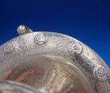 Georg Jensen Early 830 Silver Inkwell #142 Art Nouveau Floral Motif (#4596)