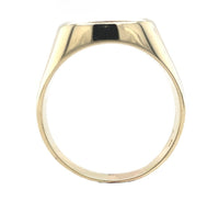 10k Yellow Gold Genuine Natural Black Onyx and Diamond Men's Ring (#J6538)