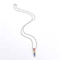 14k Gold Princess Cut Genuine Natural Rainbow Sapphire Pendant w/ Chain (#J6679)