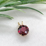 14k Yellow Gold 4.54 Carat Rhodolite Genuine Natural Garnet Pendant (#J7454)