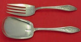 Mary Chilton Engraved #1 by Towle Sterling Silver Salad Serving Set 9" 2pc FHAS