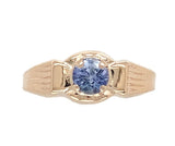 Vintage 14k Gold .21ct Sky Blue Genuine Natural Sapphire Child's Ring (#J7475)