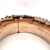 Genuine Natural Bohemian Garnet Bangle Bracelet with Nine Rows Extra Wide #J7251