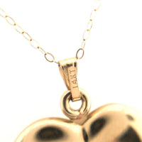 14k Gold Heart Shaped Locket with Genuine Natural Diamond and 14k Chain (#J6521)