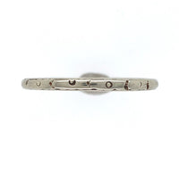 18k White Gold Wedding Band Ring Jewelry with Dot Design Size 6.25 (#J5900)