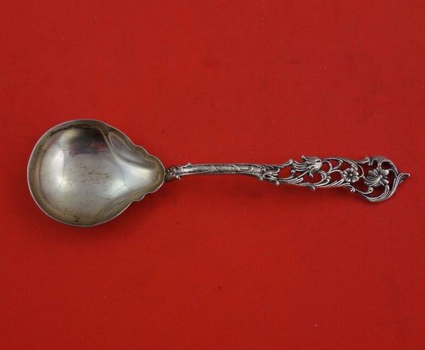 Swedish Sterling by Various Makers Sterling Silver Sugar Spoon floral 5 3/4"