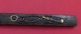 Kozuka by Unknown Mixed Metals Fish Knife Japanese Motif BC Short Butterfly