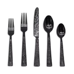 Parisian Garden Black by Ricci Stainless Flatware Set for 12 Service 60 pcs New