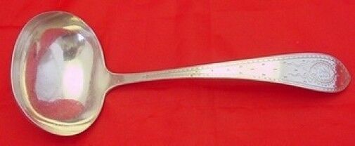 Colonial A Engraved by Whiting Sterling Silver Gravy Ladle 7 1/4" Serving