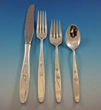 Rose Solitaire by Towle Sterling Silver Flatware Set for 6 Service 27 pieces
