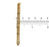 14k Yellow Gold Genuine Montana Sapphire Bar Pin Gillouche Engraving (#J6876)