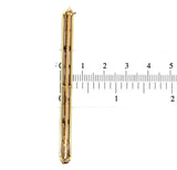 14k Yellow Gold Genuine Montana Sapphire Bar Pin Gillouche Engraving (#J6876)