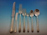 Chased Romantique by Alvin Sterling Silver Flatware Set 12 Service 91 pcs Dinner