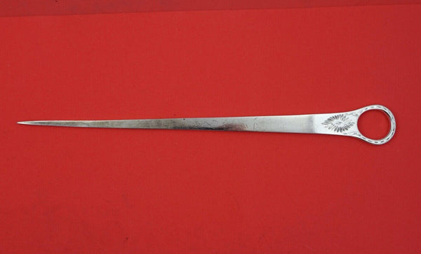 English Victorian Sterling Silver Skewer London by RF brite-cut  9 1/2"