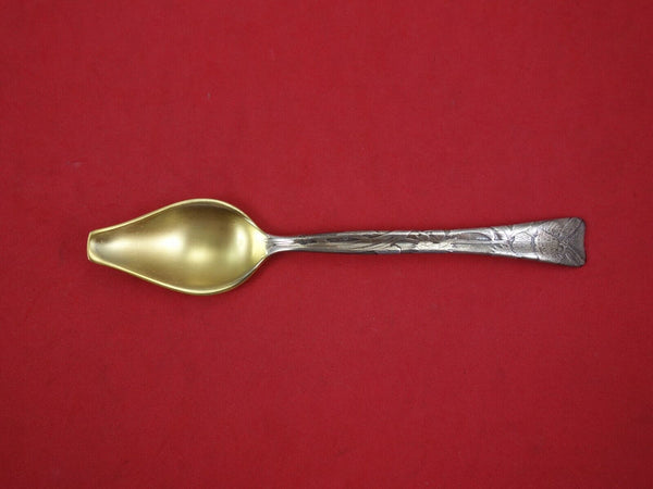 Lap Over Edge Acid Etched by Tiffany Sterling Silver Melon Spoon GW w/Thistle 6"