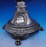 Sy and Wagner German .750 Silver Centerpiece Raised w/ Angel Lions Feet GW #8887