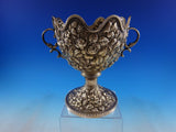 Repousse by AE Warner Coin Silver Tea Set 5 pc Samovar Birds Monkey Lion #8648