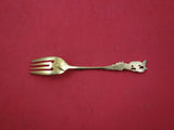 Floral Series-Vermeil by Gorham Sterling Silver Dessert Fork w/bird & berries 6"