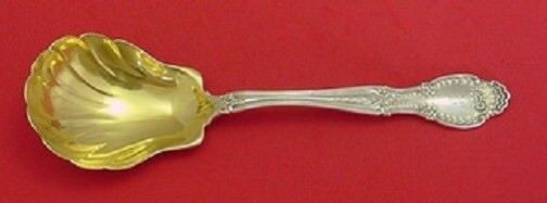 Richelieu By Tiffany and Co. Sterling Silver Berry Spoon Fluted Goldwashed 9"