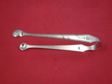 English Victorian Sterling Silver Sugar Tong by WC. fancy engraved handle 5 1/4"