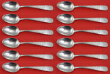 Old Maryland Engraved by Kirk Sterling Silver Teaspoon Set of 12 pcs 6" Flatware