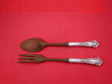 French Renaissance by Reed and Barton Sterling Salad Serving Set w/wood 11"